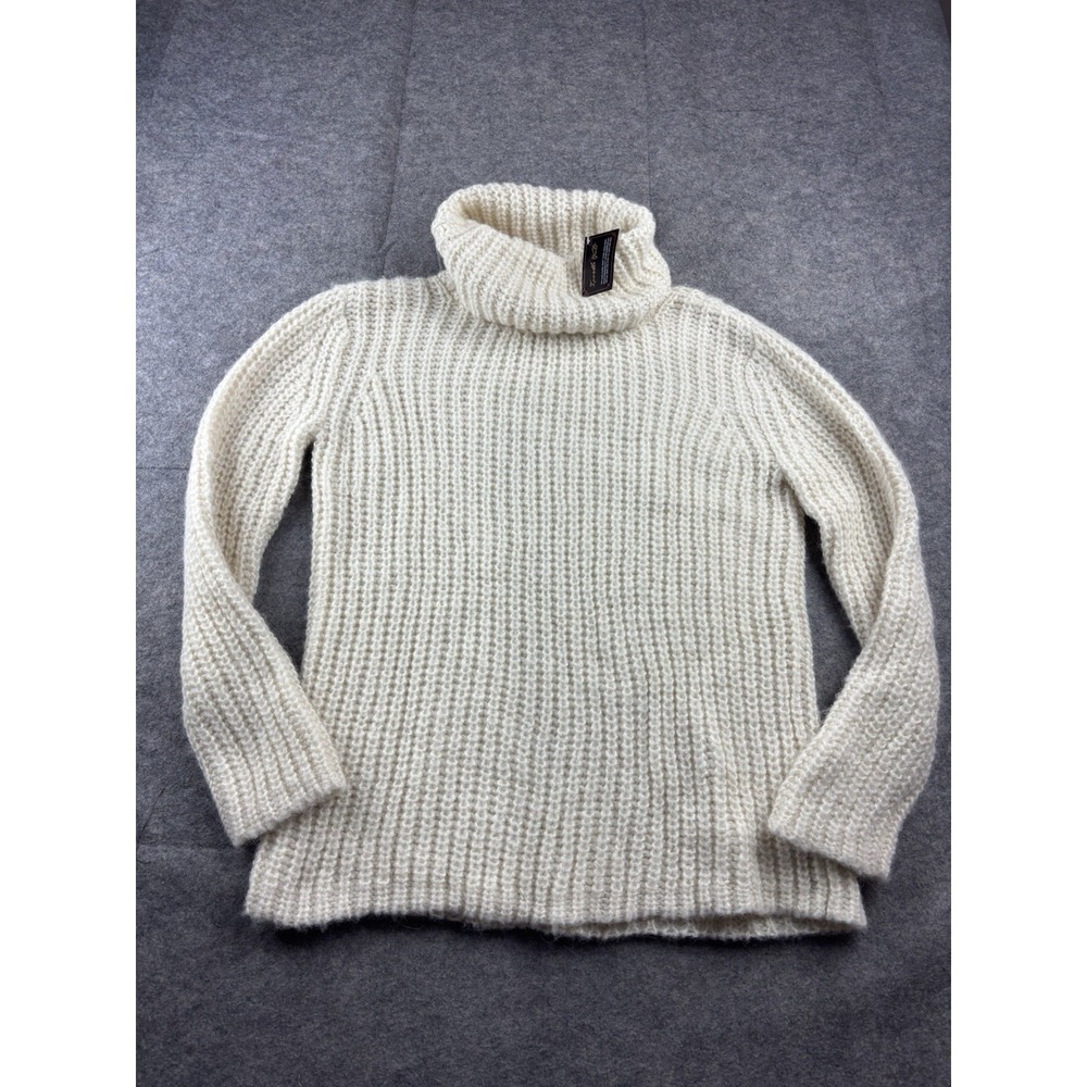 Invisible World‎ Women's XL Baby Alpaca Chunky Turtleneck Sweater Quiet Luxury